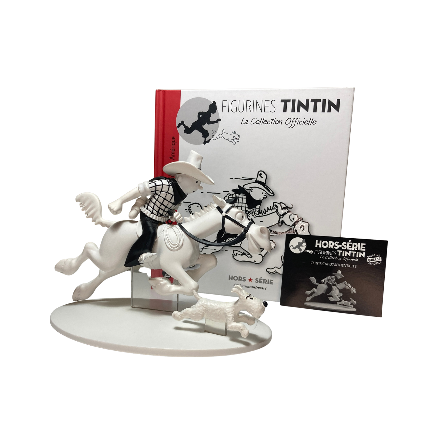 Page couverture du livre Tintin Cow-Boy et Milou en Amérique par Espace714, illustrant Tintin et Milou en scène d'aventure.