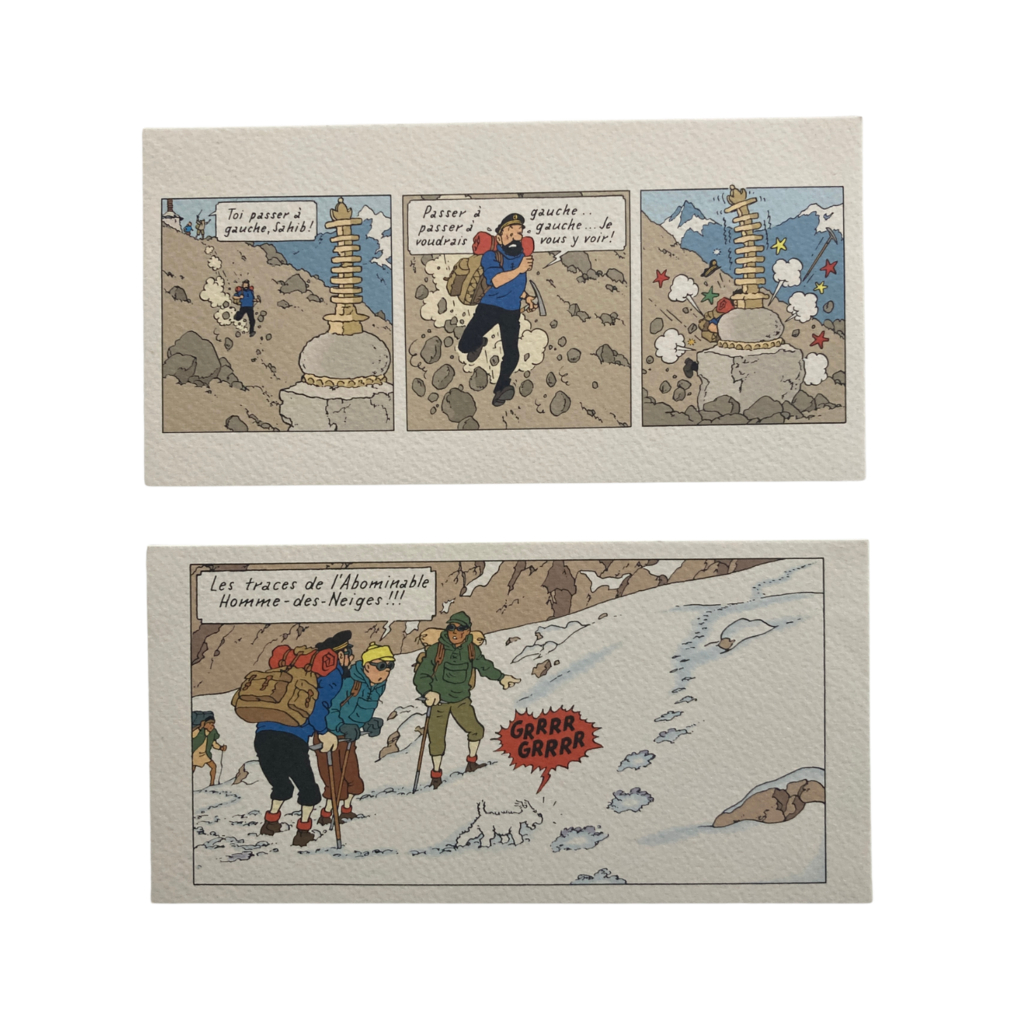 Dix cartes postales panoramiques de la marque Espace714 avec paysages variés, illustrant des vues spectaculaires et détaillées.