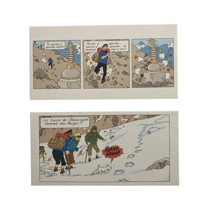 Dix cartes postales panoramiques de la marque Espace714 avec paysages variés, illustrant des vues spectaculaires et détaillées.