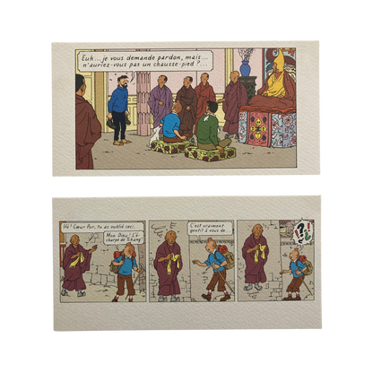Dix cartes postales panoramiques de la marque Espace714 avec des vues spectaculaires et des paysages variés.