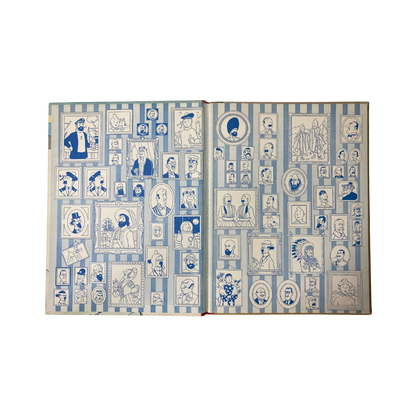 Page de couverture de "Les Aventures de Tintin" par Hergé, montrant Tintin et le capitaine Haddock dans une scène de Tibet.