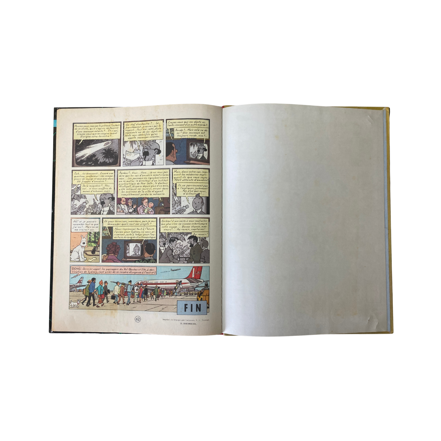 Page de couverture du livre Les Aventures de Tintin par Hergé, volume 714 pour Sydney, édité par Espace714.