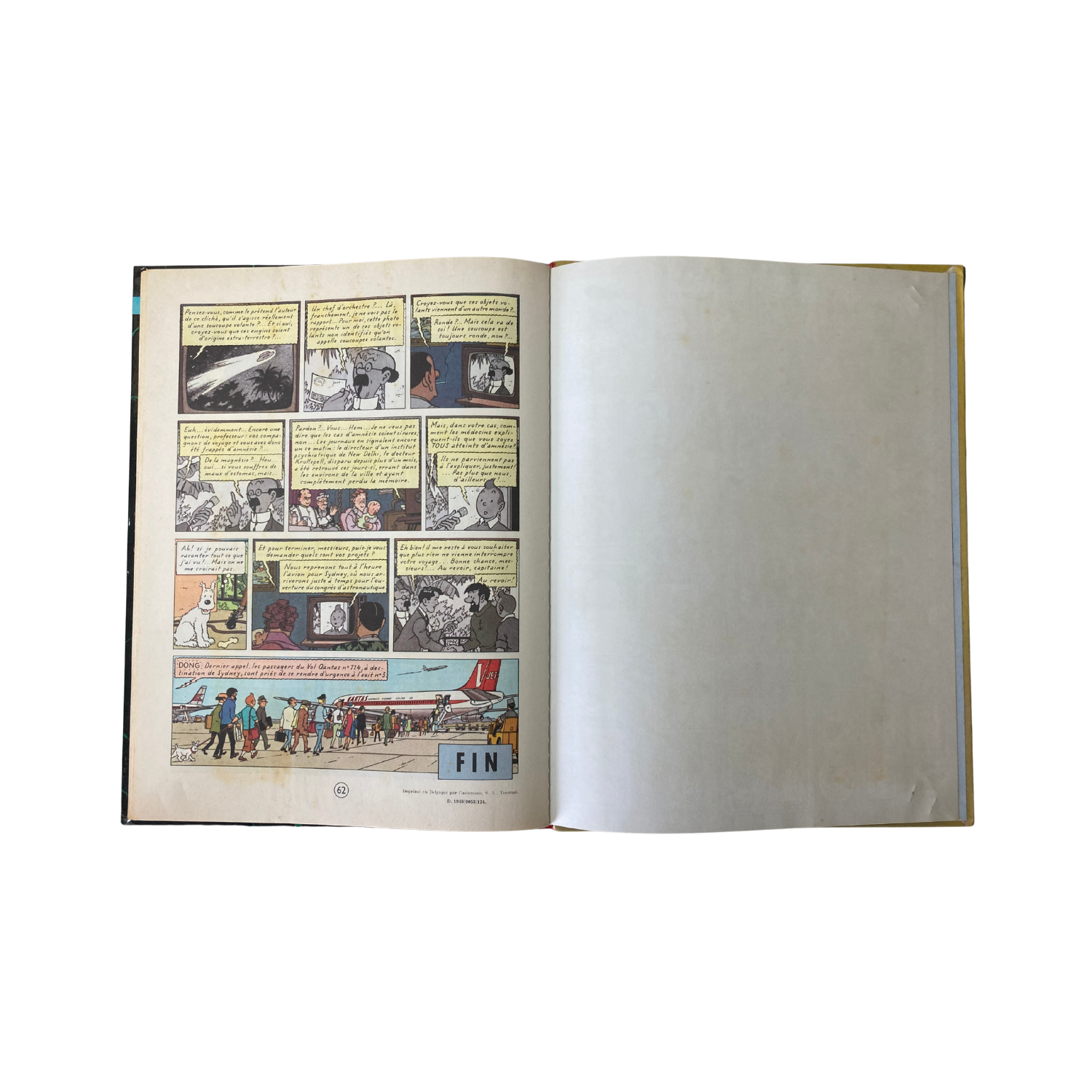 Page de couverture du livre Les Aventures de Tintin par Hergé, volume 714 pour Sydney, édité par Espace714.