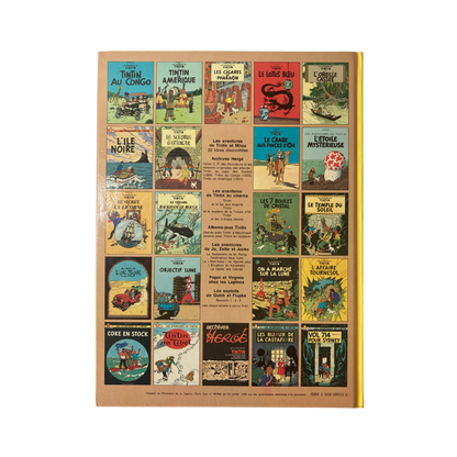 Page de couverture du livre "Les Aventures de Tintin par Hergé - Tintin et les Picaros" avec illustration colorée.