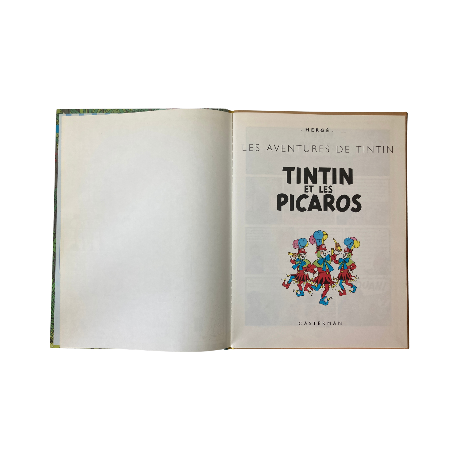 Page de couverture du livre "Les Aventures de Tintin par Hergé : Tintin et les Picaros" illustré, publié par Espace714.
