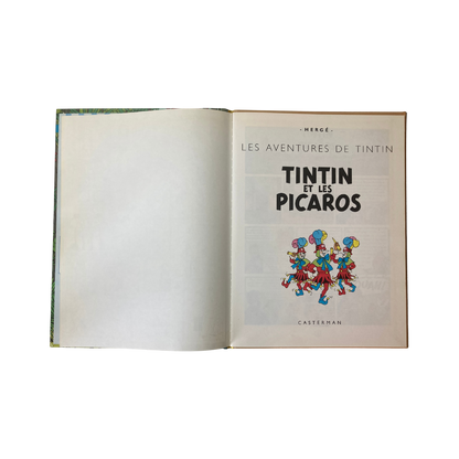 Page de couverture du livre "Les Aventures de Tintin par Hergé : Tintin et les Picaros" illustré, publié par Espace714.