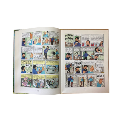 Page de couverture du livre "Les Aventures de Tintin par Hergé - Tintin et les Picaros" avec illustration colorée.