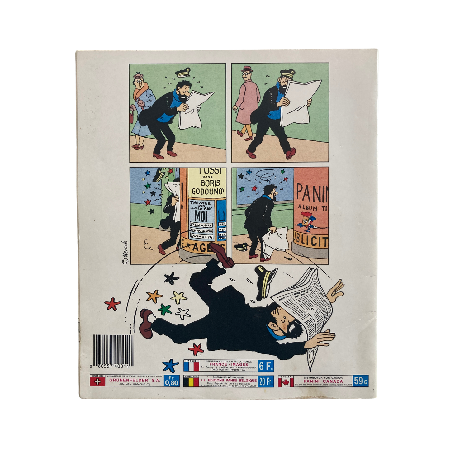 Album Panini 1989 Espace714 avec illustrations colorées et pages pour collectionner les stickers de football.
