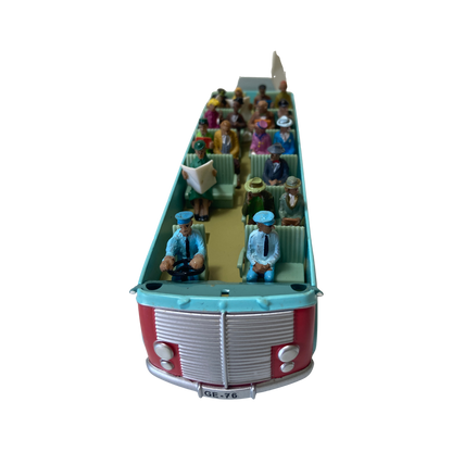 Autobus Swissair Espace714, modèle détaillé, vue de côté avec logo et design vintage, présenté en image sur fond blanc.