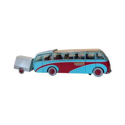 Bus Swissair Espace714, modèle automobile vintage en couleur blanche avec logo Swissair, vu de côté.