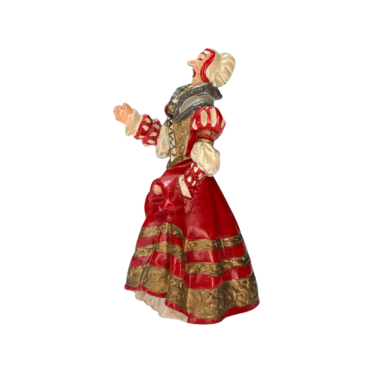 Femme portant une robe La Castafiore en marguerite d'Espace714, vêtement élégant avec motif floral coloré.