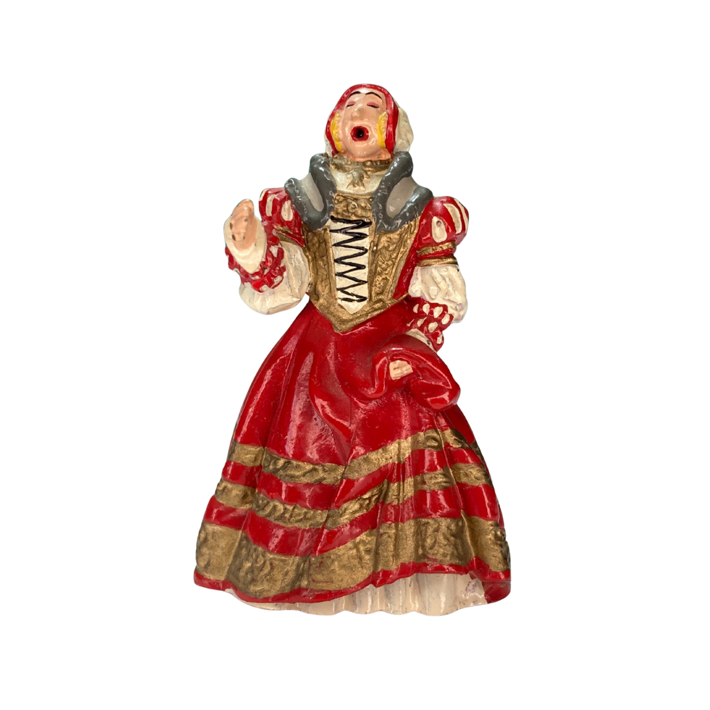 Fille en costume La Castafiore en marguerite, figurine Pixi de Espace714, avec détails colorés et expression joyeuse.