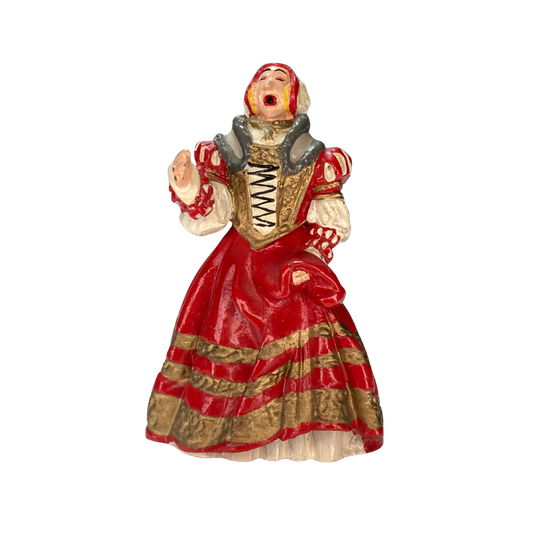 Fille en costume La Castafiore en marguerite, figurine Pixi de Espace714, avec détails colorés et expression joyeuse.