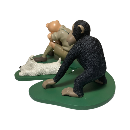 Diorama Tintin dormant, figurine de la collection Espace714, représentant Tintin endormi avec détails colorés et réalistes