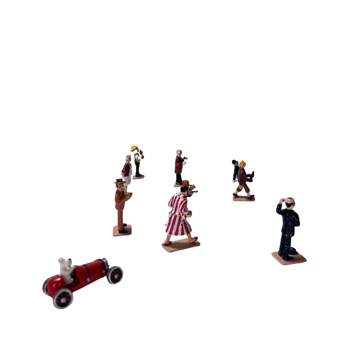 Figurines classiques de la double mini série 10 personnages, collection Espace714, avec détails colorés et poses variées.