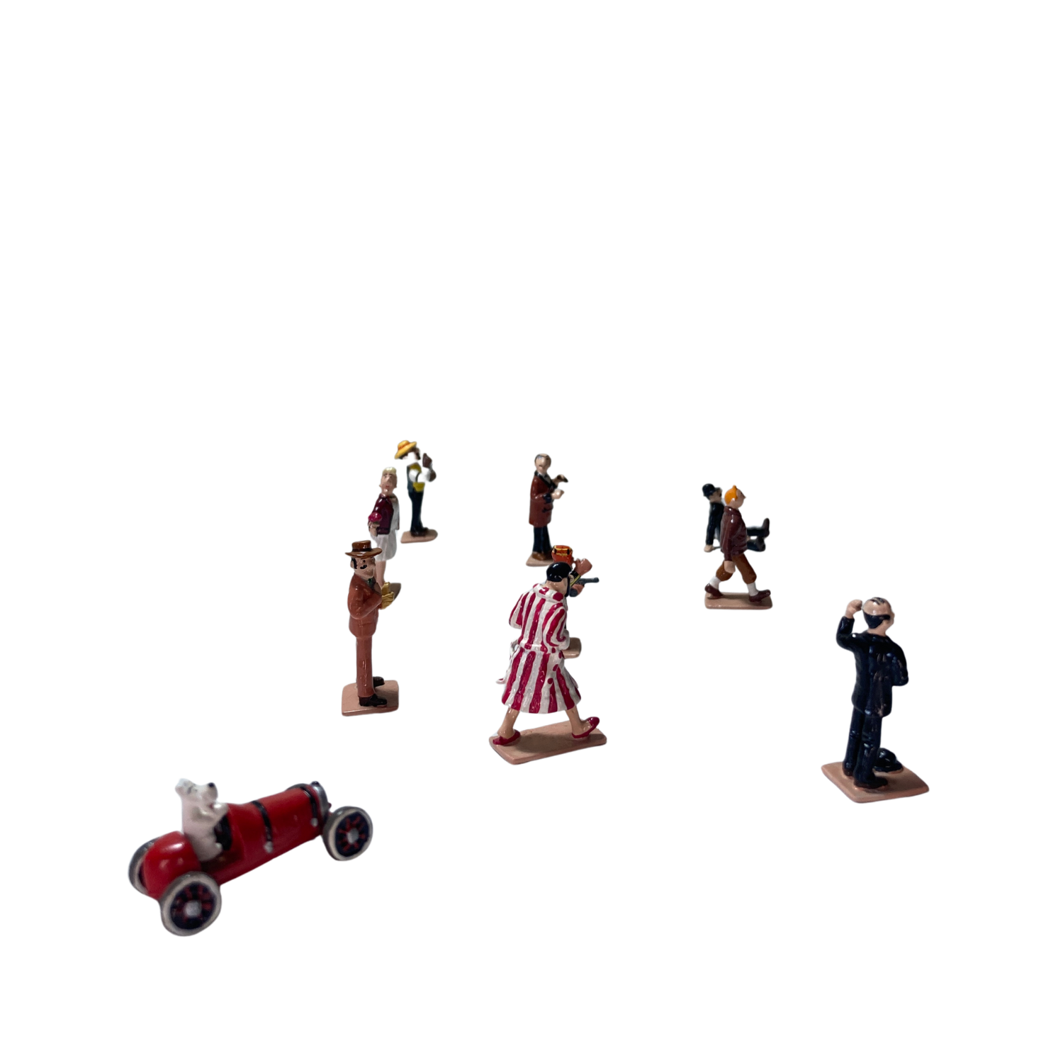 Figurines classiques de la double mini série 10 personnages, collection Espace714, avec détails colorés et poses variées.