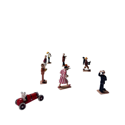Figurines classiques de la double mini série 10 personnages, collection Espace714, avec détails colorés et poses variées.