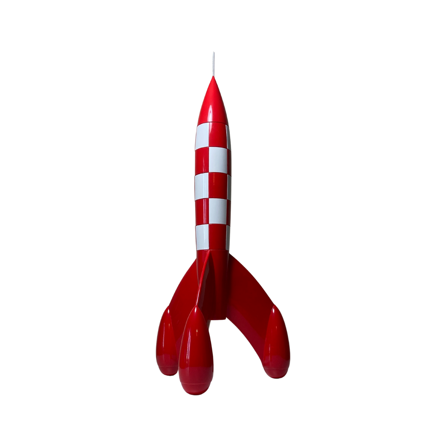 Fusée de 42 cm de la marque Espace714, vue de face, avec détails colorés et éléments techniques visibles.