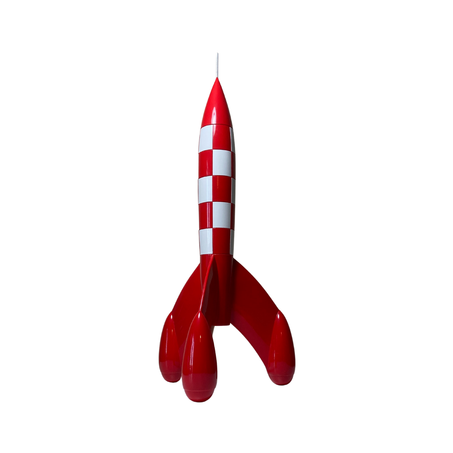 Fusée de 42 cm de la marque Espace714, vue de face, avec détails colorés et éléments techniques visibles.
