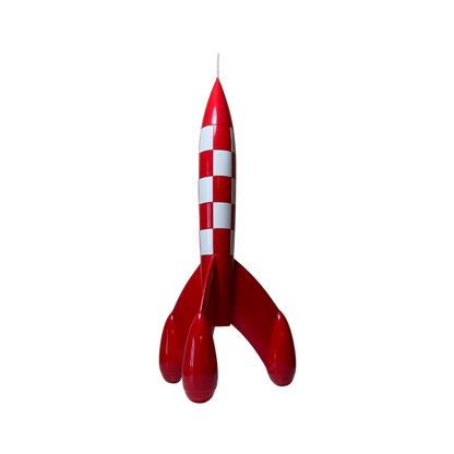 Fusée de 42 cm de la marque Espace714, vue de face, avec détails colorés et éléments techniques visibles.