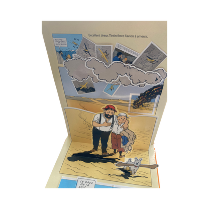 Album de Tintin « Le Crabe aux Pinces d’Or » de Hergé, édition pop hop, illustré, couverture colorée, publié en 2010.