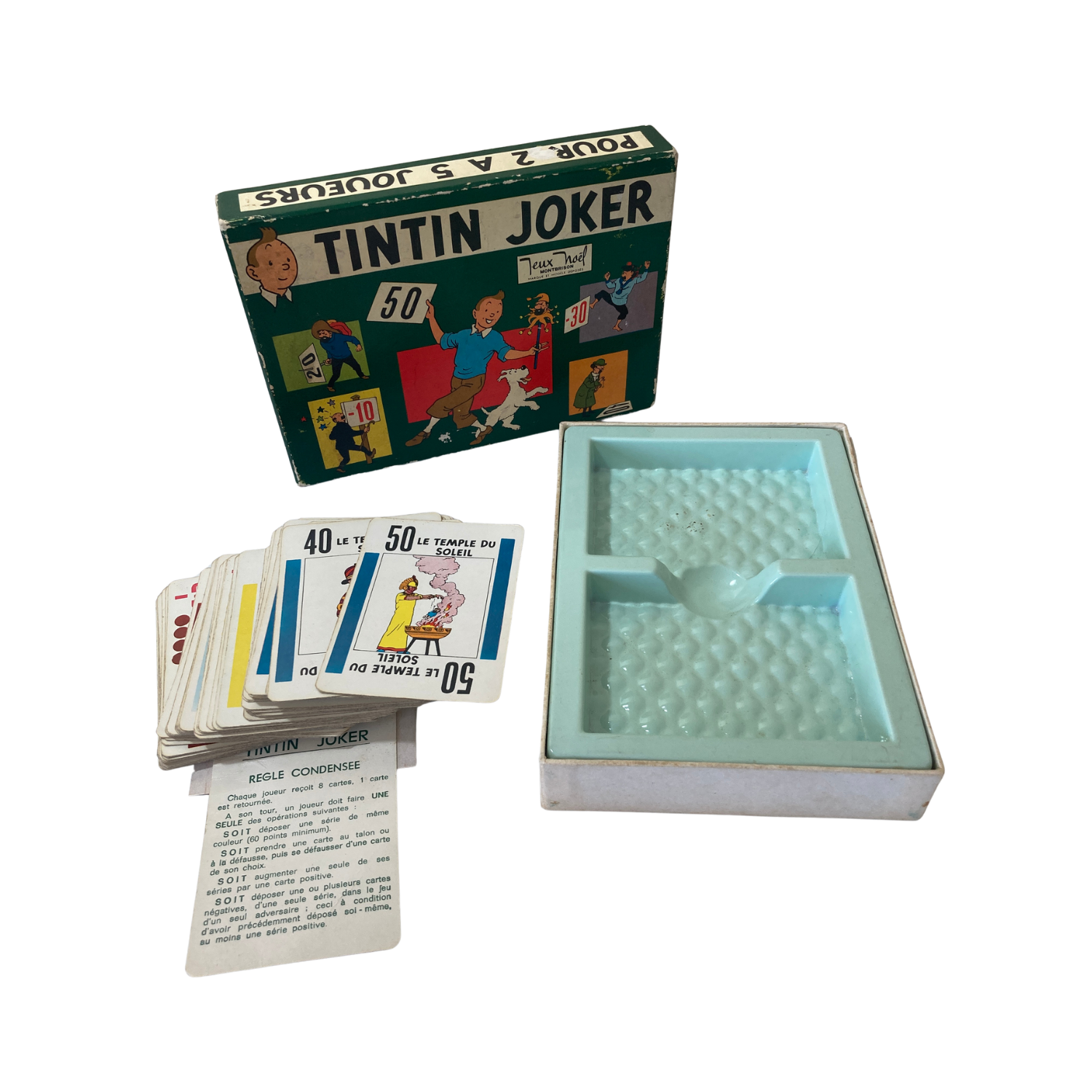 Jeu Tintin Joker par Espace714, illustration colorée du personnage de Tintin en style Joker, avec cartes à jouer en arrière-plan.
