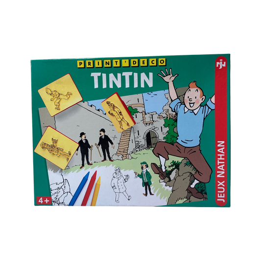 Jeu Tintin PRINT’ DECO d'Espace714, illustration de Tintin pour décoration murale, couleurs vives et détails précis.