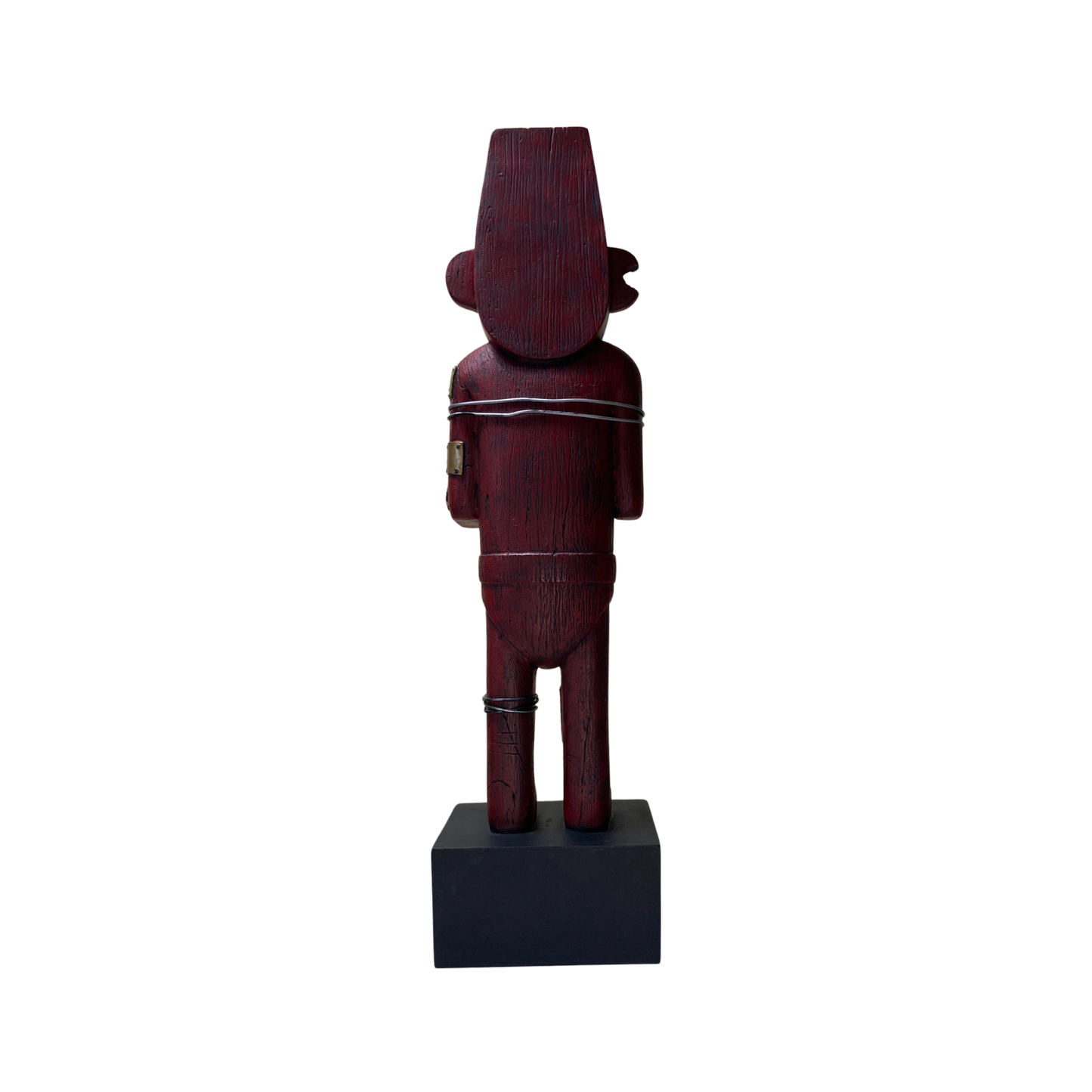 Fétiche Arumbaya en bois sculpté par Espace714, avec détails traditionnels et finition polie.