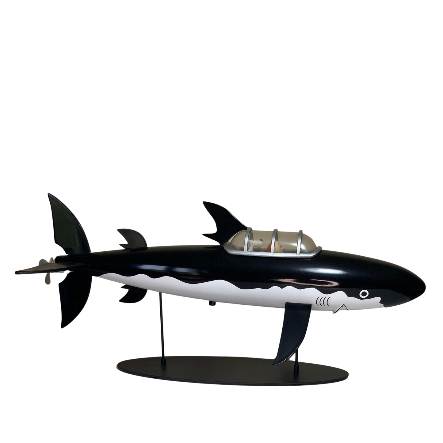 Maquette de sous-marin Requin Espace714, modèle détaillé avec surfaces métalliques et éléments de décoration marins.