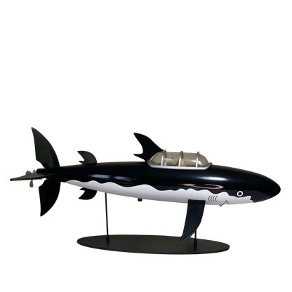 Maquette de sous-marin Requin Espace714, modèle détaillé avec surfaces métalliques et éléments de décoration marins.