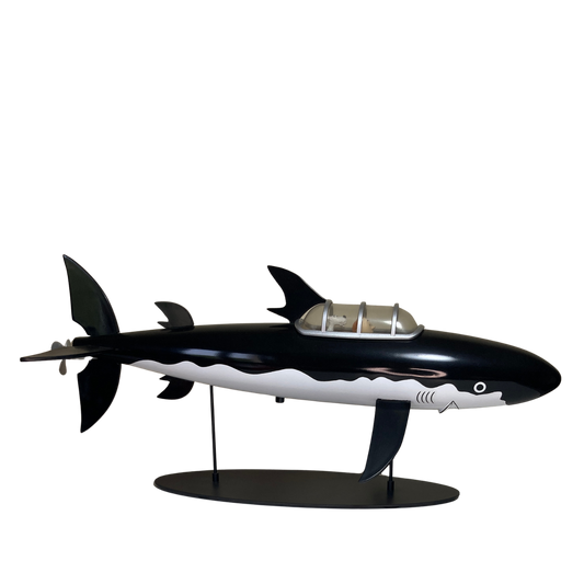 Maquette de sous-marin Requin Espace714, modèle détaillé avec surfaces métalliques et éléments de décoration marins.