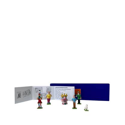 Mini série Tintin et les Picaros d'Espace714, couverture illustrée avec Tintin, Milou et les Picaros en scène colorée.