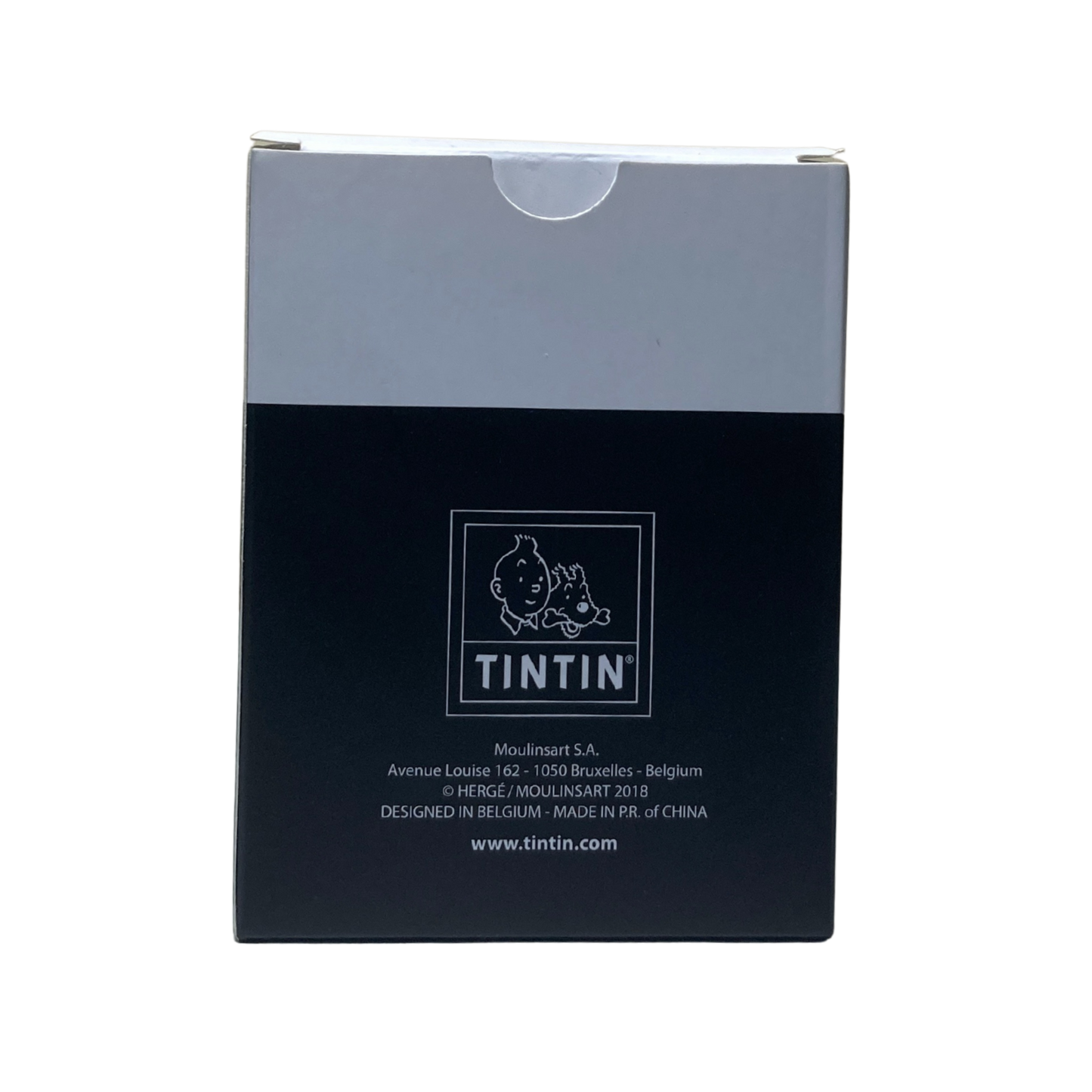 Montre Tintin Espace714 avec cadran illustré, bracelet en cuir noir et boîtier en acier, montre pour collectionneur.