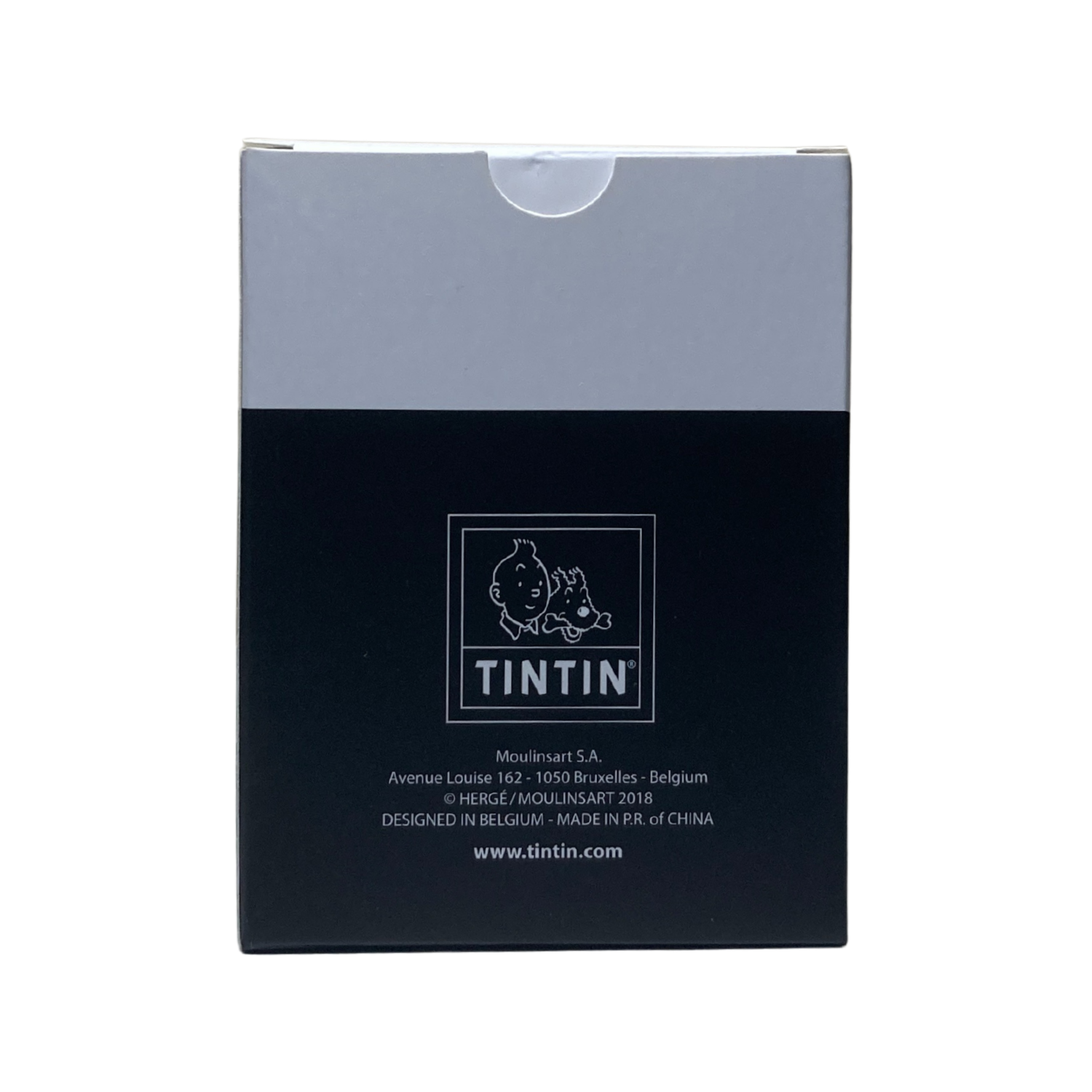 Montre Tintin Espace714 avec cadran illustré de Tintin et ses amis, bracelet en cuir noir, style classique et ludique.