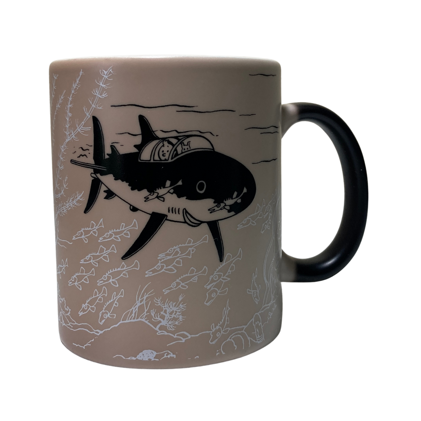 Mug en céramique "Le trésor de Rackham le rouge" avec design illustré, couleur blanche, marqué par la marque Espace714.