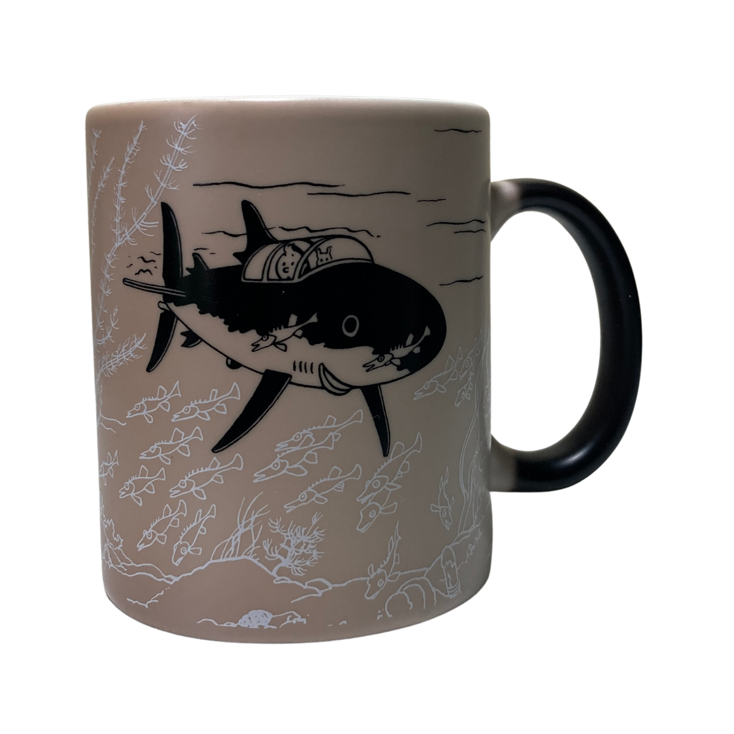 Mug en céramique "Le trésor de Rackham le rouge" avec design illustré, couleur blanche, marqué par la marque Espace714.