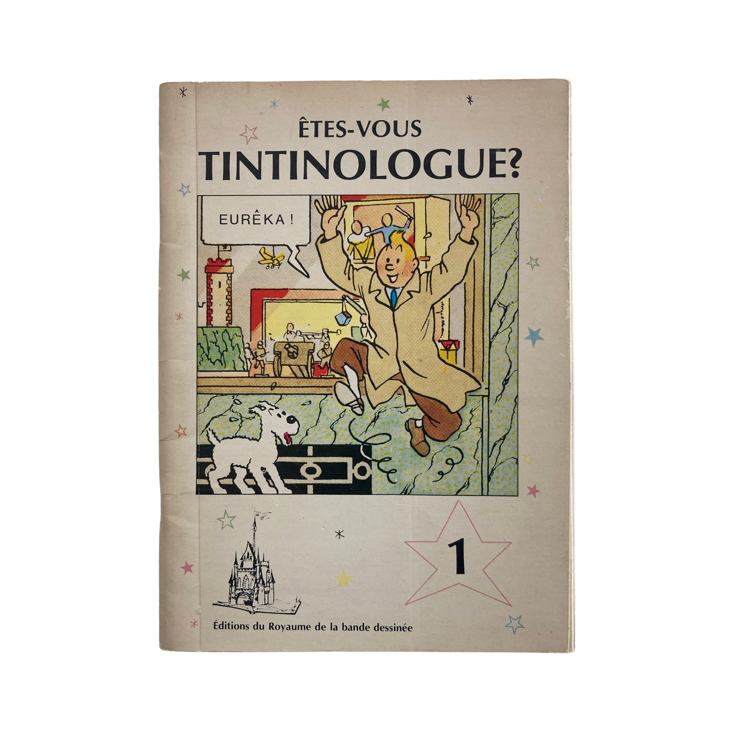 Livre "Êtes-vous Tintinologue" d'Espace714, couverture avec illustrations et titres en couleurs vives.