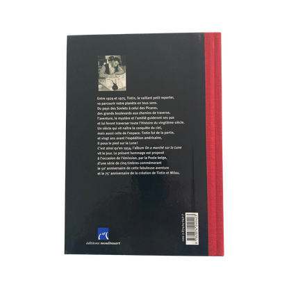 Ouvrage illustré pour le 50ème anniversaire de l'album "On a marché sur la Lune" par Espace714, avec couverture et pages intérieures.