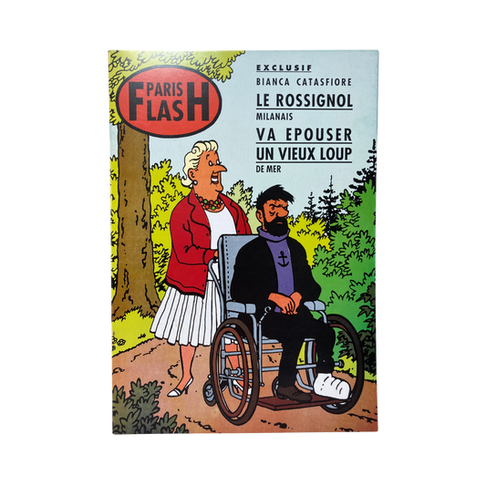 Pastiche Paris Flash par Espace714, affiche artistique avec motifs colorés de style parisien sur fond noir.