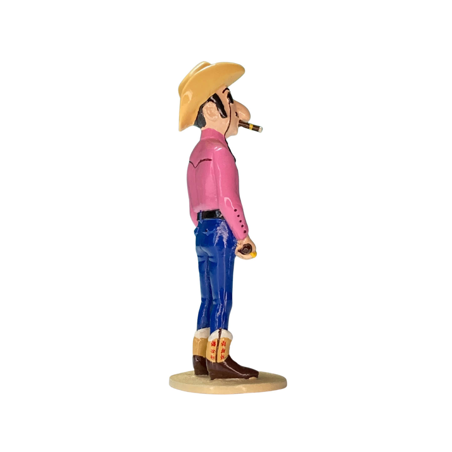 Figurine Rastapopoulos de la collection Espace714, personnage avec costume et expression distinctive, vue de face.