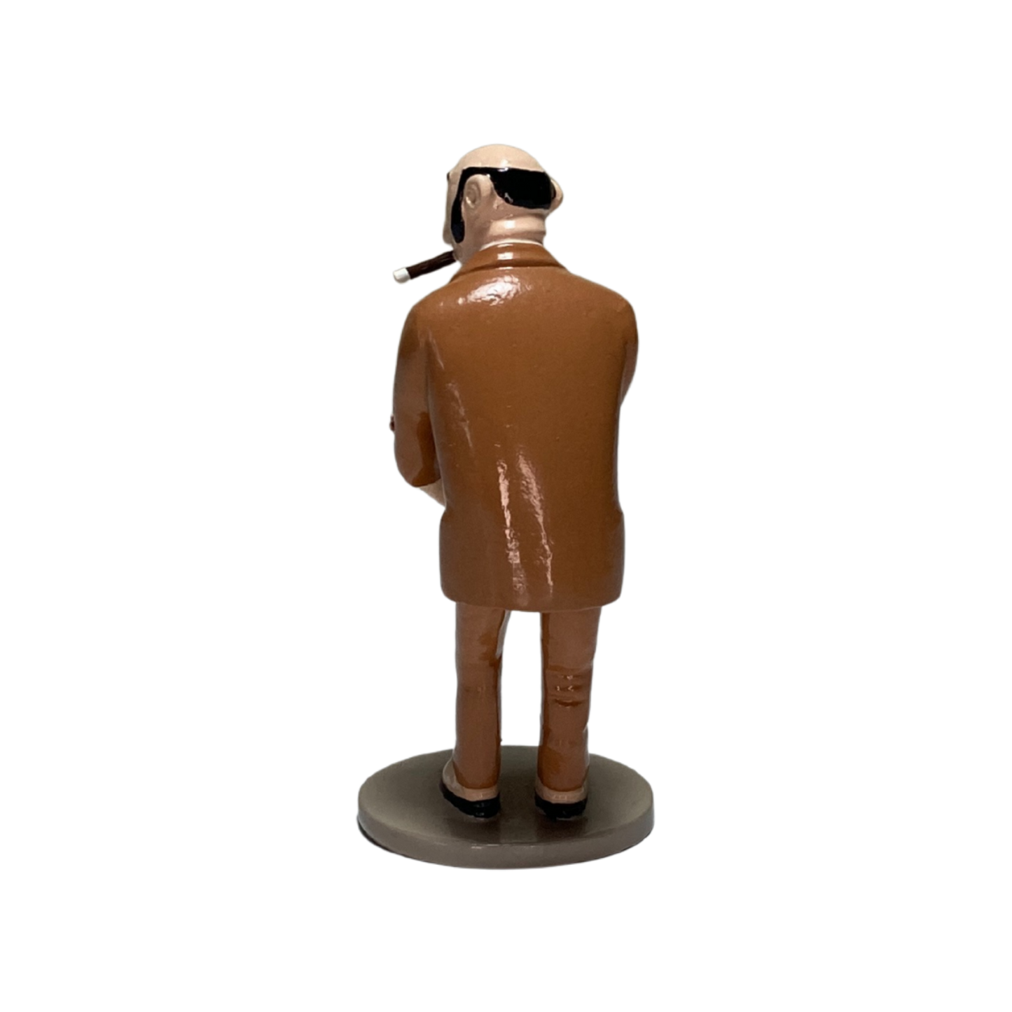 Figure de Rastapopoulos en figurine, personnage de bande dessinée, créée par Espace714, avec détails colorés et expression expressive.