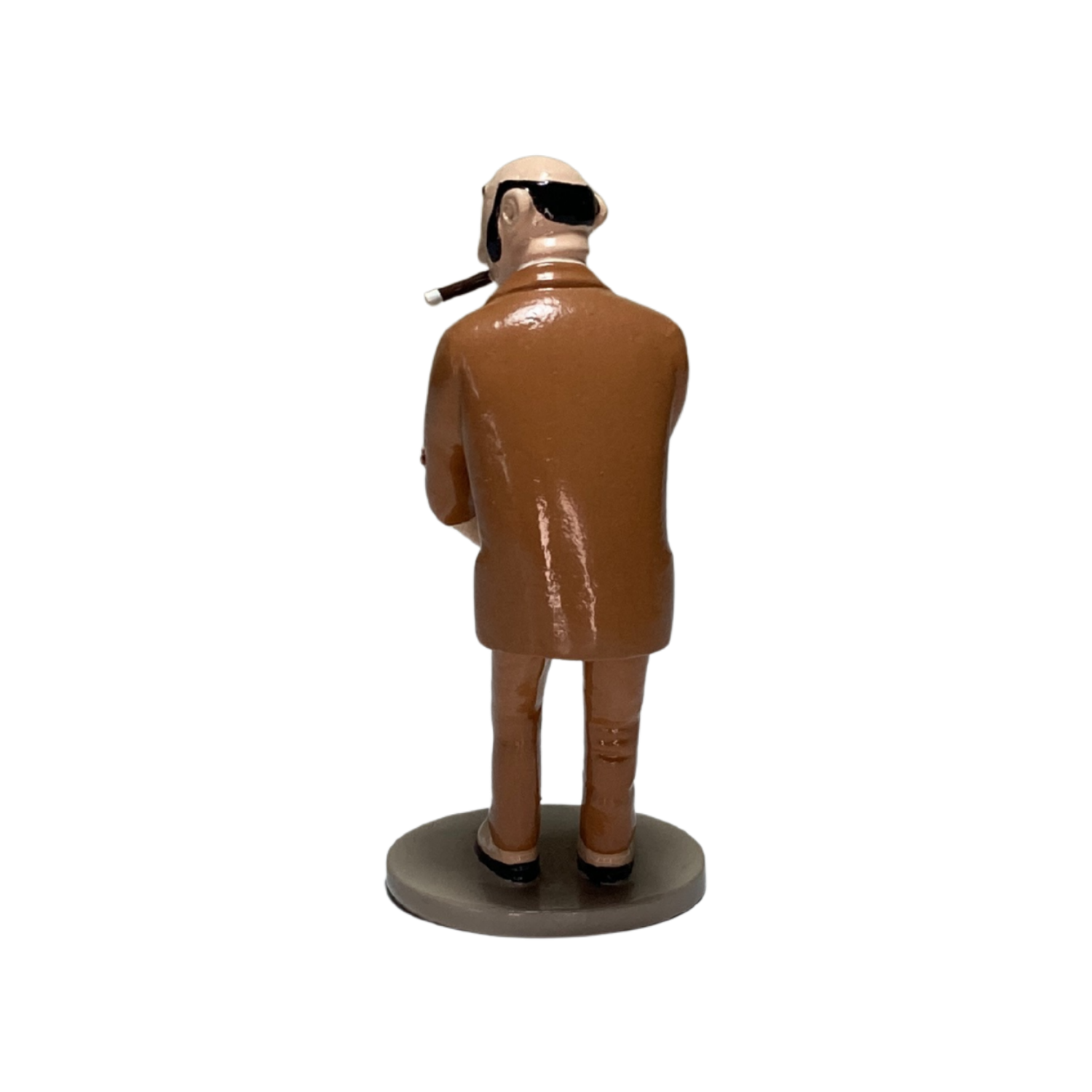 Figure de Rastapopoulos en figurine, personnage de bande dessinée, créée par Espace714, avec détails colorés et expression expressive.