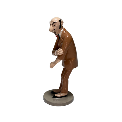 Figure de Rastapopoulos en figurine de collection Espace714, avec détails colorés et pose dynamique.