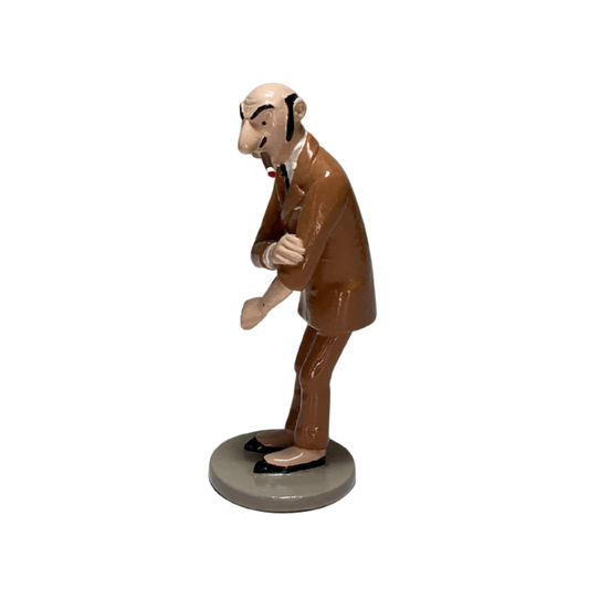 Figure de Rastapopoulos en figurine de collection Espace714, avec détails colorés et pose dynamique.