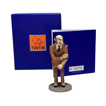 Figurine Rastapopoulos de la marque Espace714, vue de face avec détails colorés et design de personnage de bande dessinée.
