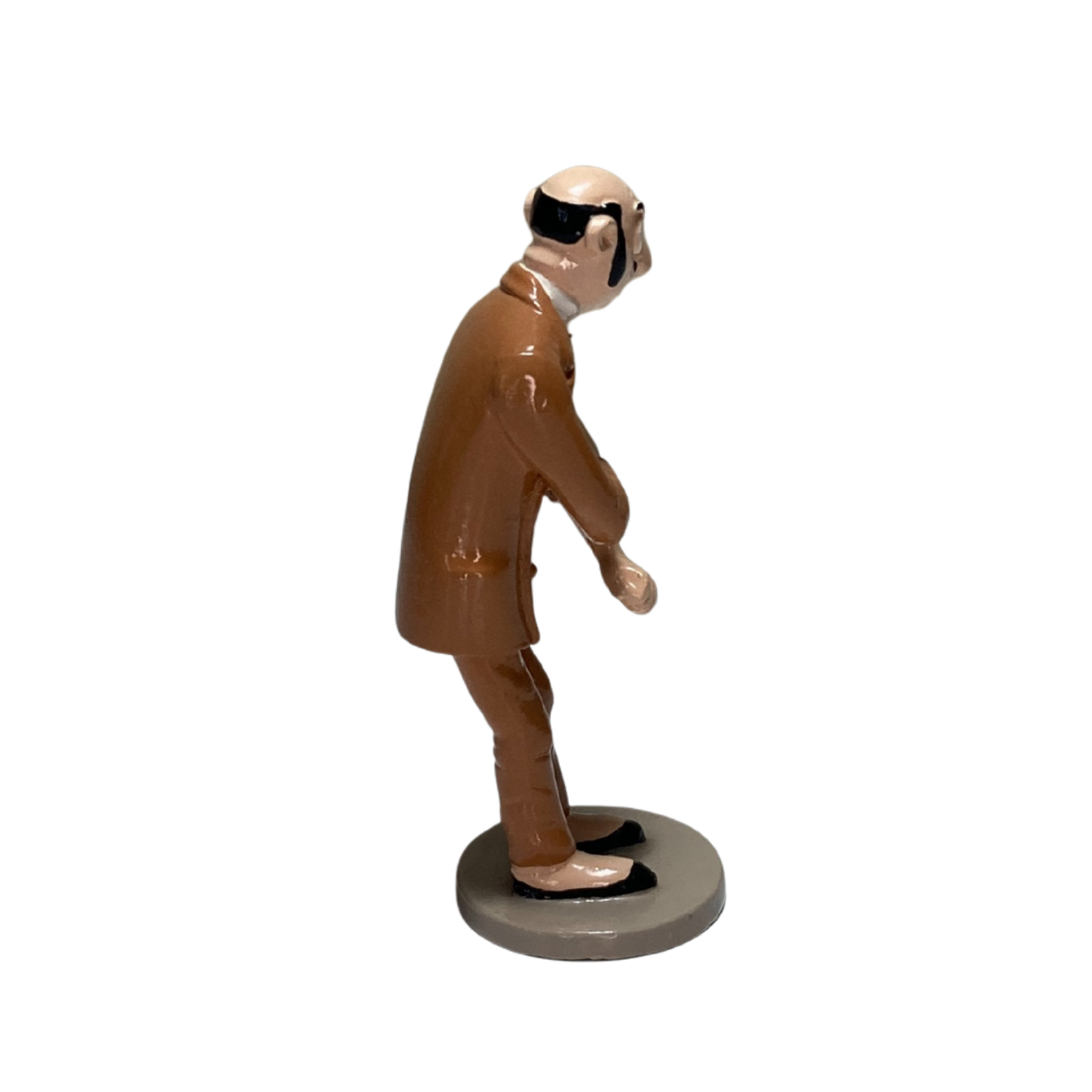 Statue de Rastapopoulos en résine noire, personnage de la série animée, par la marque Espace714, vue de face.