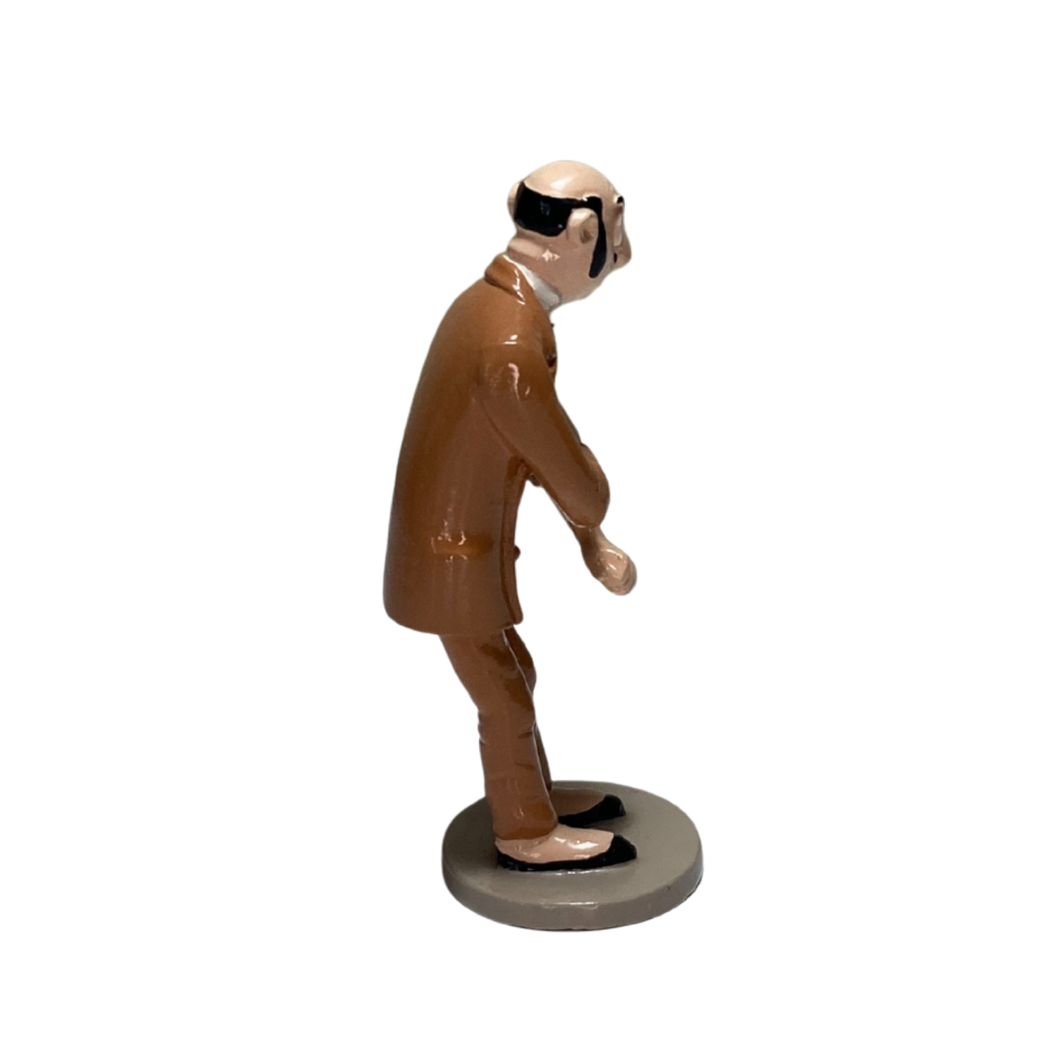 Statue de Rastapopoulos en résine noire, personnage de la série animée, par la marque Espace714, vue de face.