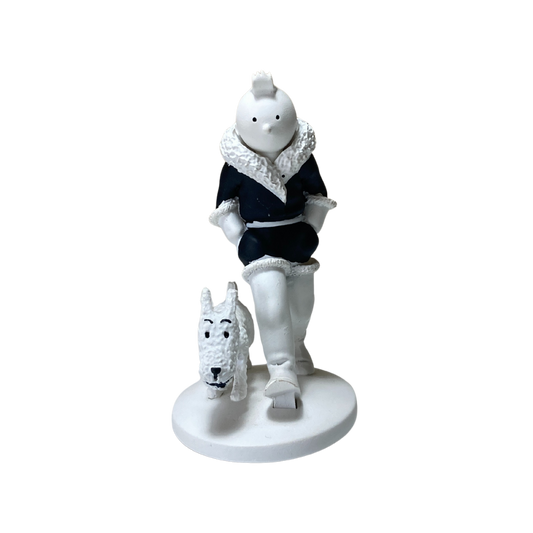 Image de Tintin l'aviateur avec Milou à Berlin, illustration colorée tirée de la bande dessinée Tintin par Espace714