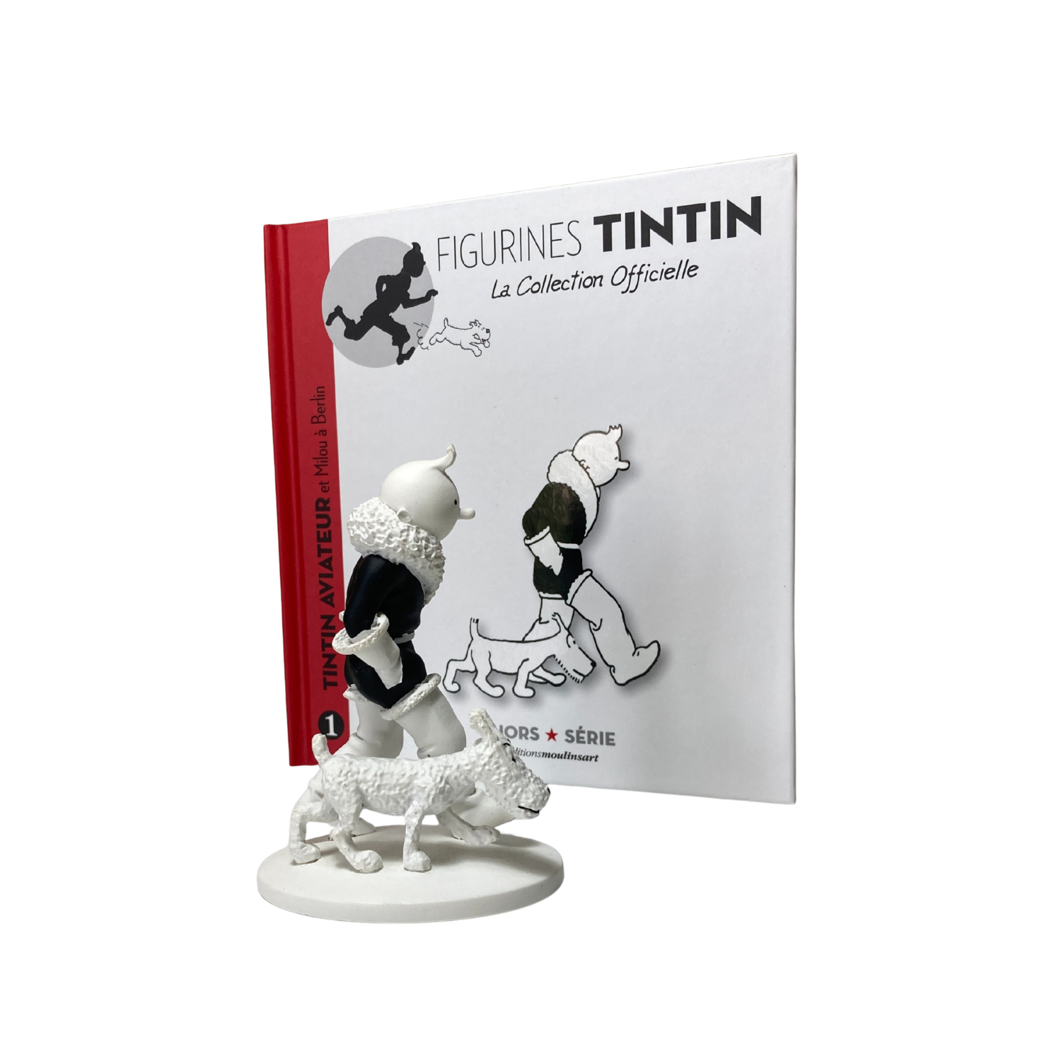 Image de Tintin l'aviateur avec Milou à Berlin, illustration colorée et détaillée, par Espace714.
