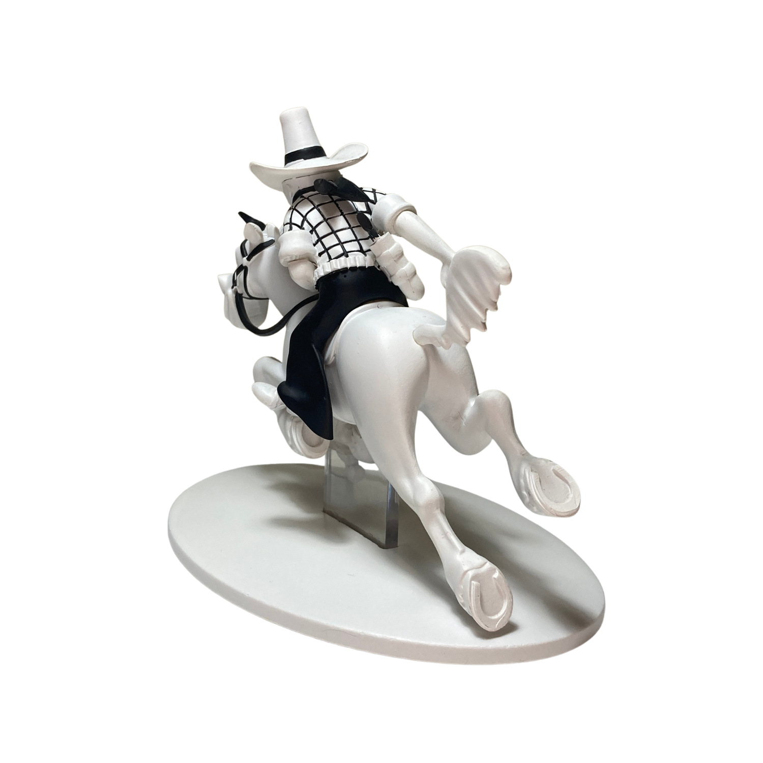 Figure de Tintin cow-boy et Milou dans l'Amérique, illustration colorée de la bande dessinée Tintin, édition Espace714